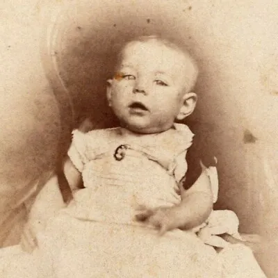 Wheeling West Virginia CDV Photo Baby Boy BROWN HIGGINS Antique 1870 D1 • $13.49