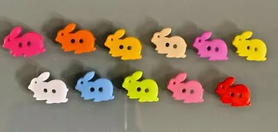 Baby/Children's Coloured Rabbit Buttons 11 Colours 6 Per Pack Free P&P • £3.25