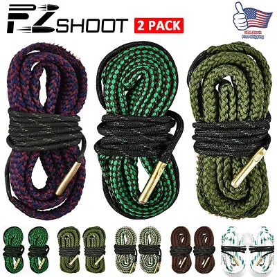 2PACK Gun Clean Snakes Reusable Bore Rope For .223/22/9mm/38/12/20GA/243/303/308 • $13.14