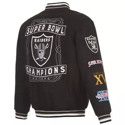 NFL Las Vegas Raiders Commemorative Champion Wool Reversible Embroidered Jacket  • $249.99