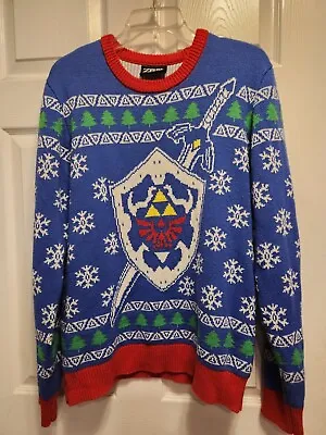 Nintendo The Legend Of Zelda Ugly Sweater  Holiday Christmas Size Large • $12