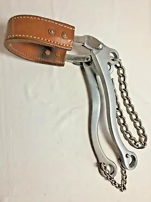 Leather Nose Mechanical Hackamore Western Horse Tack Bitless ~ Thick Shanks! • $65
