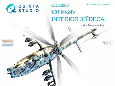 QTSQD35020 1:35 Quinta Studio Interior 3D Decal - Mi-24V Hind (TRP Kit) • $39.64