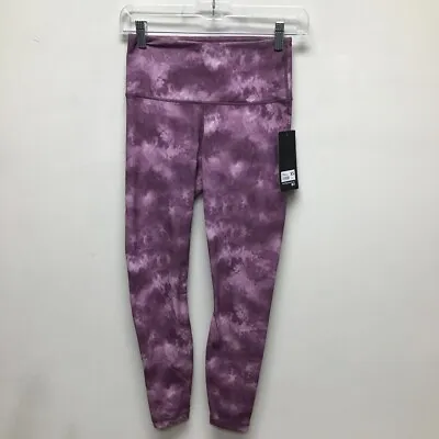 90 Degree By Reflex Womens Leggings Pants Purple High Rise Yoga Waistband XS New • $10.19