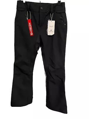 VOLCOM WOMEN'S Small SPECIES STRETCH SNOWBOARD SNOW SKI PANTS BLACK H1351905 • $150