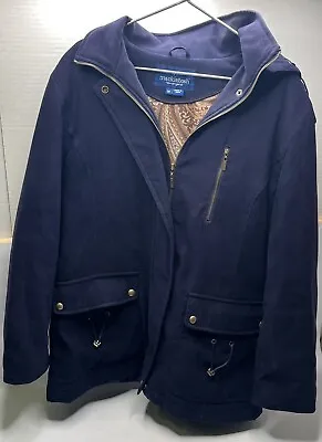 Medium - Blue Jacket Paisley Lined - Removable Hood - Mackintosh New England • $24.99