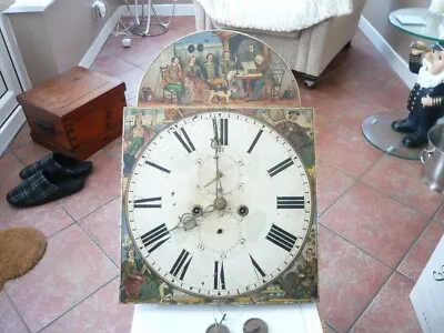 Old Scottish Long Case Clock Face Movement Cottor's Saturday Night Robert Burns • £250