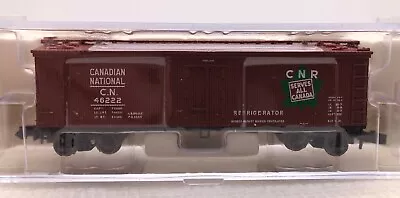 N Scale Atlas 40’ Wood Reefer Boxcar Canadian National CN #46222 • $10