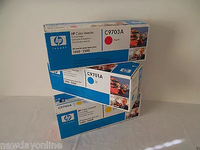 LOT-3 HP 121A Color LaserJet Toner Cartridges 4K 1500 2500 C9702A C9703A C9701A • $109.75