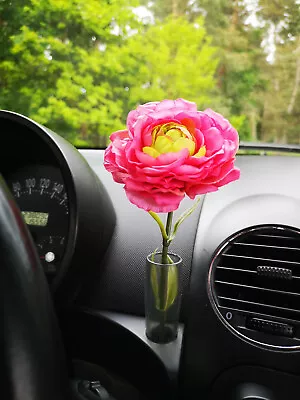 VOLKSWAGEN Bug New Beetle Interior Console Dashboard Flower Mini Soft Pink PEONY • $8.99