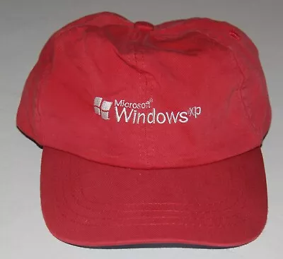 Vintage Microsoft Windows Xp Hat Cap Adjustable Logo Retro Promo (Sun Faded) • $17