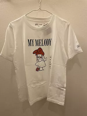 Sanrio UNIQLO Hello My Melody Women’s White Top Short Sleeve T-shirt Tee Medium • $20