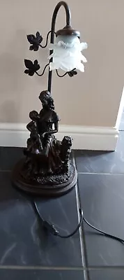 Beautiful Art Nouveau Deco Style Table Lamp Lady And Child Bronze Colour  22  • £45