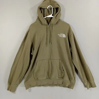 Vintage North Face Hoodie Mens L Green Never Stop Exploring Thrashed • $22.96