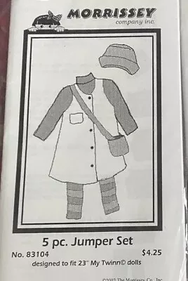 My Twinn Doll Clothes Pattern 23  5 Pc Jumper Set Hat Pants Shirt Morrissey • $15