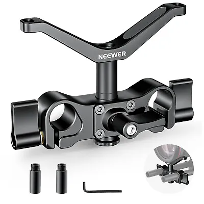 NEEWER Camera Lens Support&Dual 15mm Rod Rail Clamp For SmallRig Cage Sony A7 • £18.99
