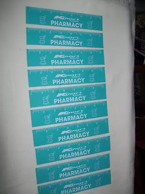 Lot Of 10 Vintage Kmart Pharmacy 7  Plastic Ruler Flexible Plastic Blue • $15.99