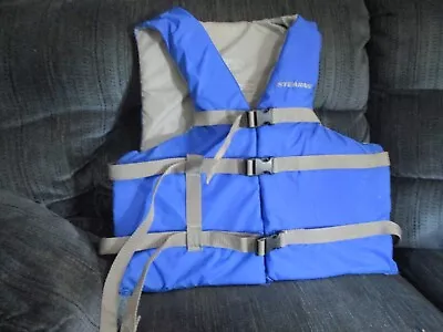 Stearns Blue Flotation Aid Life Jacket Type III PFD Adult Oversize Chest 52-62  • $14.99