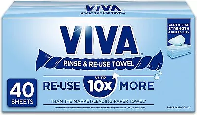Viva Paper Towel Rinse Re Use Towel 40 Sheets Au • $11.99