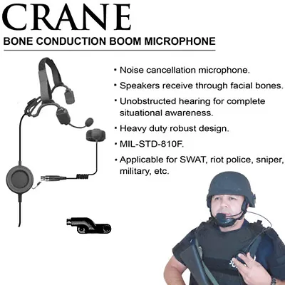 CRANE Quick Release Bone Conduction Microphone For Vertex VX Series (See List) • $344.99