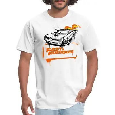 Fast And Furious Logo With Muscle Car Men's T-Shirt • $19.99
