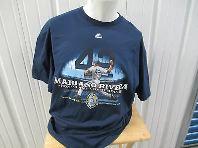 VINTAGE MAJESTIC NEW YORK YANKEES Mariano Rivera Day #42 2XL SHIRT NWT HOF • $29.99