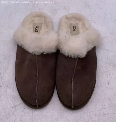 Ugg Scuffette II Women's Brown Soft Suede Casual Shearling Slippers Size 10 • $19.99