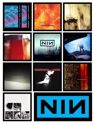 NINE INCH NAILS 10 Album Cover Discography Magnets Lot (ministry Marilyn Manson • $29.99