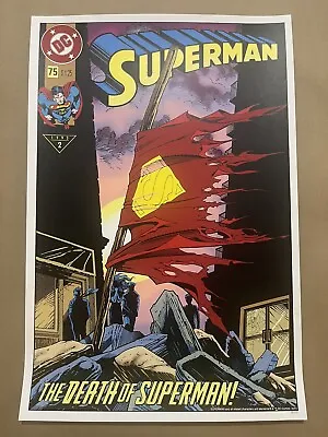 Superman #75 Death Of Superman Poster Print 16x24 Dan Jurgens Nt Mondo BNG • $149.99