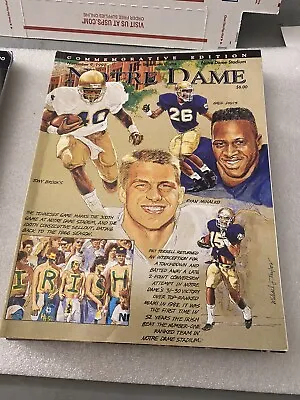 Tennessee Vs Notre Dame November 9 1991 Football Commemorative Edition Program • $17
