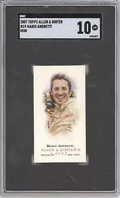 Mario Andretti Sgc 10 2007 Topps Allen & Ginter #19 Mini 4407 • $3.10