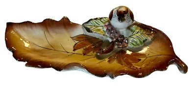 1950's Leaf Dish Made In Japan: (UCAGCO) United China & Glass Company: Stunning • $37