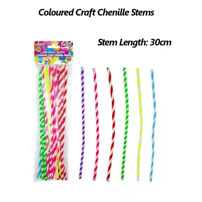 36Pcs Coloured Craft Chenille Stems Sticks Multi Purpose Pipe Cleaner Art Craft • $4.95