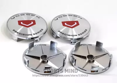 NEW 4pcs 68mm Vossen Hubcaps Rim Caps Wheel Center Caps Badges Silver • $16.99