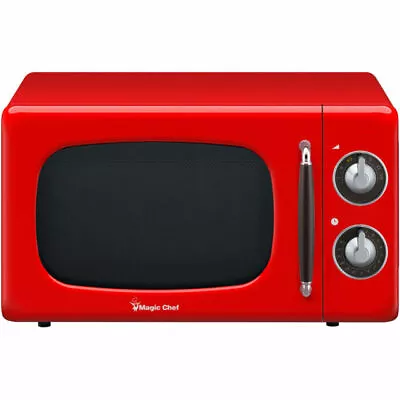 Magic Chef 0.7 Cu Ft 700 Watt Retro Countertop Microwave - MCD770CB (Red) • $122