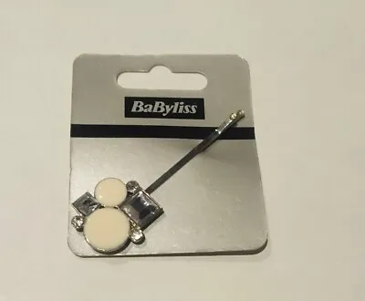 Babyliss White And Silver Hair Clip Or Bobby Pin • £2.50