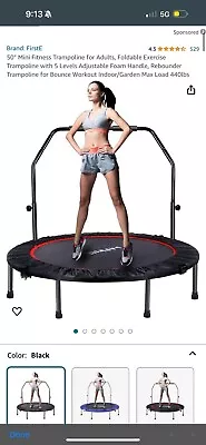 FirstE 50  Mini Fitness Trampoline For Adults Foldable Exercise Trampoline W... • $100