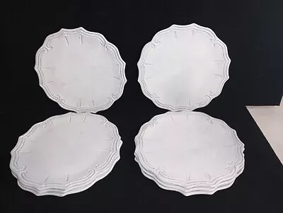 Vietri Incanto Baroque Hand Painted Service Plate White Italy 4 Available Per • $55