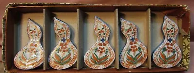 Set Of 5 Vintage Japanese Ceramic Utensil / Chopstick Holders In Box No Wear • $29