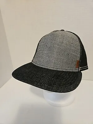 Kangol Denim Leather Strapback Hat Cap Very Nice Condition • $22.23