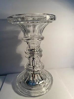 Vintage 10-inch Heavy Crystal Candle Holder • $14.99