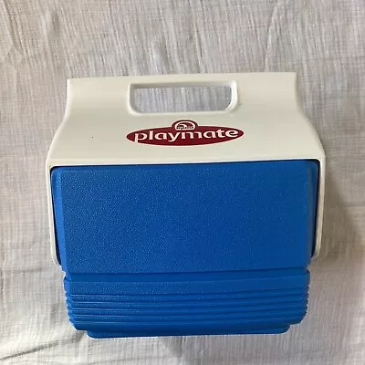 Vintage Igloo Playmate Mini Cooler Blue And White • $14.61