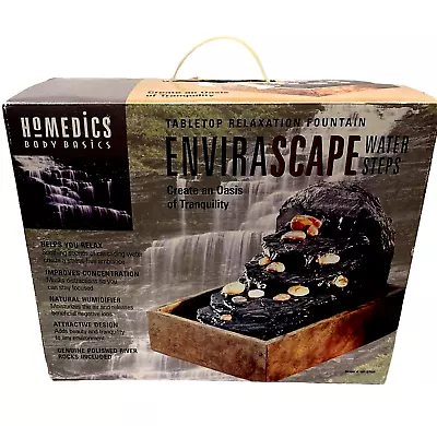 Homedics Envirascape Water Steps Fountain Model WF-STEP TableTop Relaxation NEW • $39.89