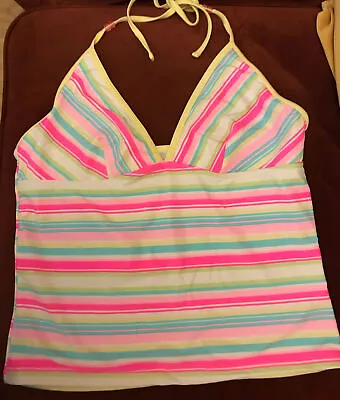 Striped Tankini Swim/ Beach Top Size 16. New Without Tags. • £5