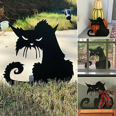 Cat Decoration Iron Silhouettes Garden Ornament Indoor Outdoor Decoration ART • $26.09