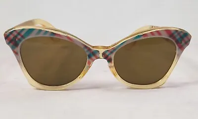 Vintage Late 1950's / Early 1960's Multicoloured Cat Eye Frame Sunglasses 1 • £9.99