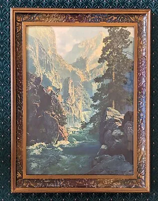 VERY RARE! ● Vtg. 1923  Spirit Of Transportation  Orig. Maxfield Parrish Print  • $525