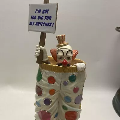 RARE 1994 Ron Lee  Britches” Clown Hobo 12” Tall Figurine 627/750 Signed COA • $125