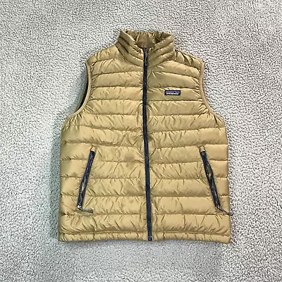 Patagonia Down Fill Vest Men's Full Zip Champagne Gold Medium • $72.99