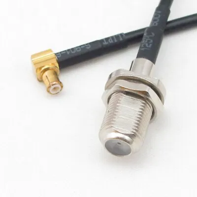 MCX Male RA To F Female RG179 Cable 75ohms Coax RF Input For RCA DHT235 Mini TV  • $3.70
